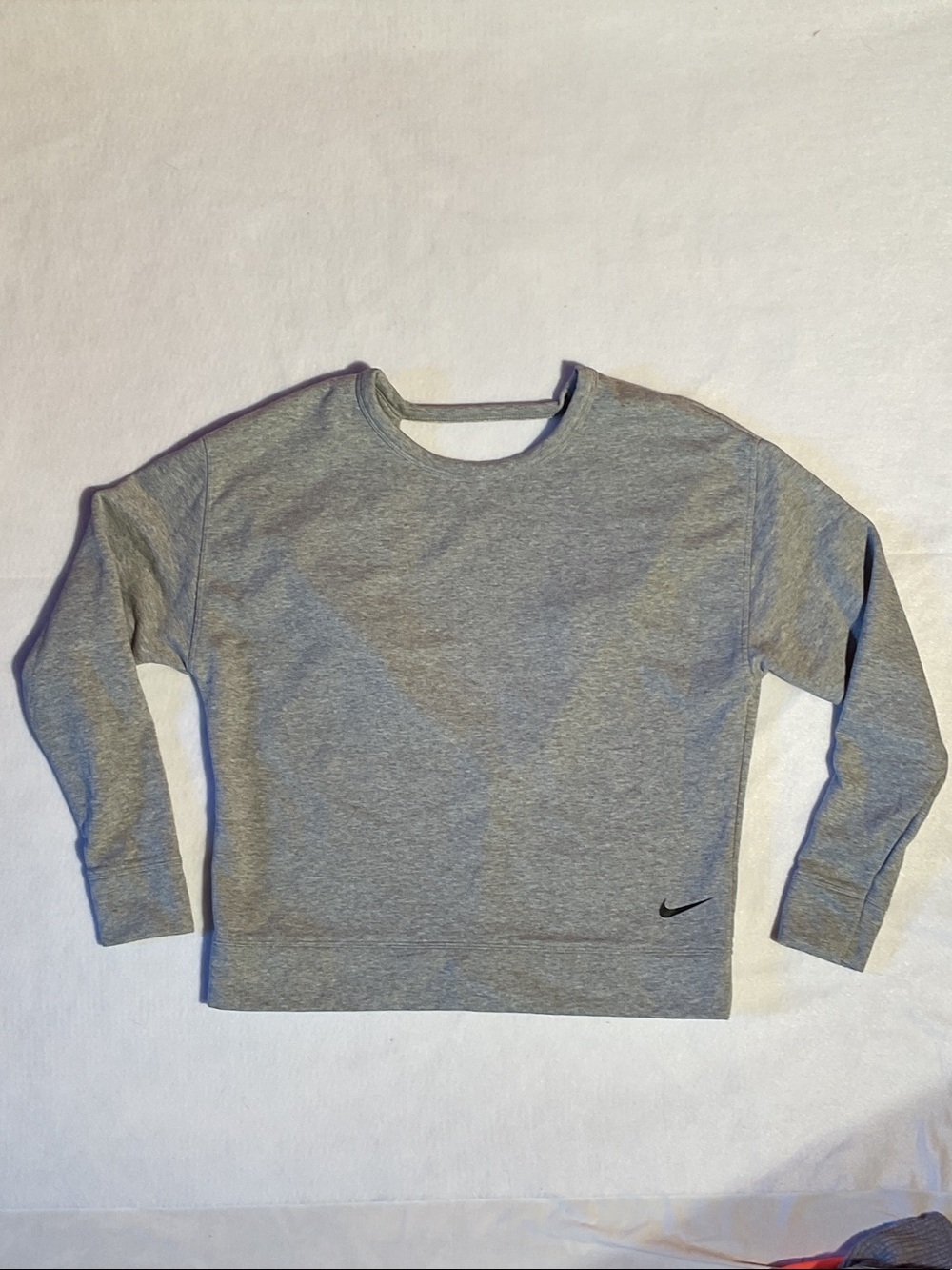 Nike Gray Cutout-Back Sweatshirt